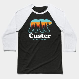 Custer State Park Camping South Dakota Bear Baseball T-Shirt